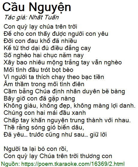 Loi bai tho Cau Nguyen (Nhat Tuan)